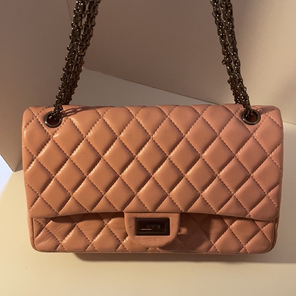 Mauve pink leather purse chain - Picture 8 of 8